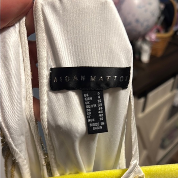 Aidan Mattox Stunning Gold Sequin Starburst Cocktail Dress Size 6 - Picture 2 of 8